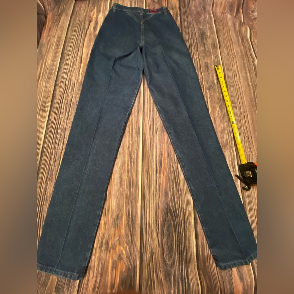 Rocky Mountain Vintage Cowgirl Jeans Still starched Dark color Great shape 28/7 - Picture 6 of 11